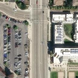 Sand Volleyball Court, Isla Vista, CA — aerial view