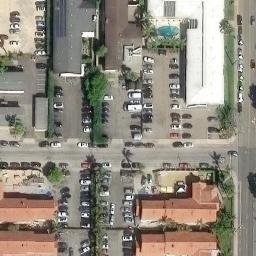 Sand Volleyball Court, Isla Vista, CA — aerial view