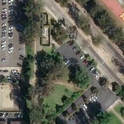 Volleyball Court, Isla Vista, CA — aerial view