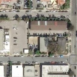Sand Volleyball Court, Isla Vista, CA — aerial view