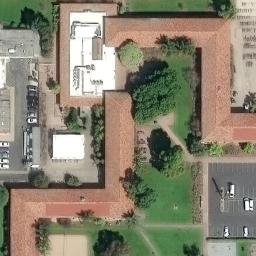 Sand Volleyball Court, University of California-Santa Barbara, CA — aerial view