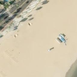 Sand Volleyball Court, Santa Barbara, CA — aerial view
