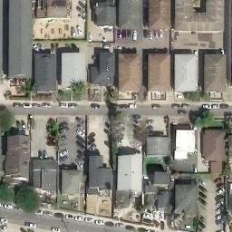 Sand Volleyball Court, Isla Vista, CA — aerial view