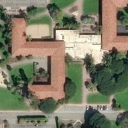 Sand Volleyball Court, Isla Vista, CA — aerial view