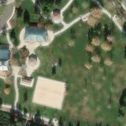 Sand Volleyball Court, Canyon Country, CA — aerial view