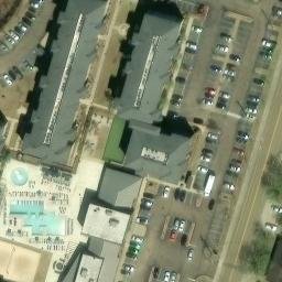 Sand Volleyball Court, Oxford, MS — aerial view