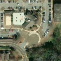 Sand Volleyball Court, Oxford, MS — aerial view