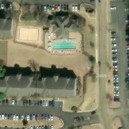 Sand Volleyball Court, Oxford, MS — aerial view