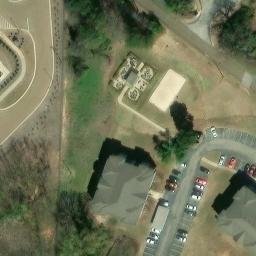 Sand Volleyball Court, Oxford, MS — aerial view