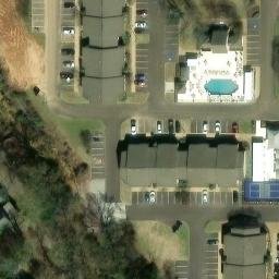 Sand Volleyball Court, Oxford, MS — aerial view