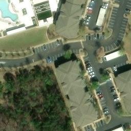 Sand Volleyball Court, Oxford, MS — aerial view