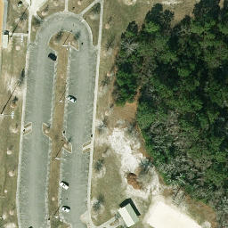 Sand Volleyball Court, Northchase, NC — aerial view