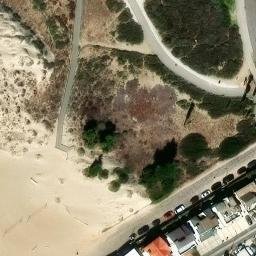 Sand Volleyball Court, Ventura, CA — aerial view