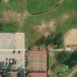 Sand Volleyball Court, Northridge, CA — aerial view