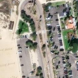 Sand Volleyball Court, Ventura, CA — aerial view