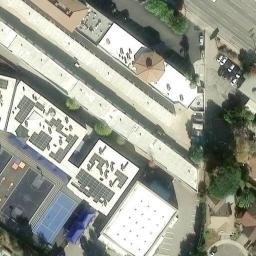 Sand Volleyball Court, Tujunga, CA — aerial view