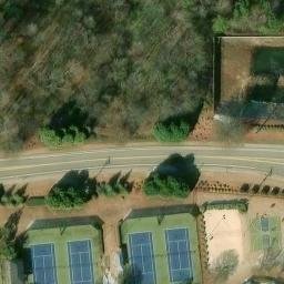 Sand Volleyball Court, GA — aerial view