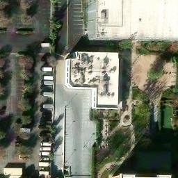 Sand Volleyball Court, Burbank, CA — aerial view