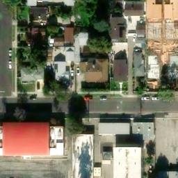 Asphalt Volleyball Court, Los Angeles, CA — aerial view