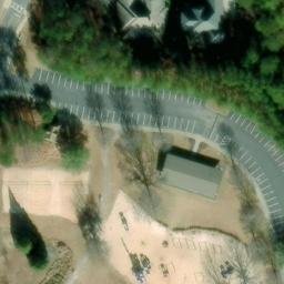 Sand Volleyball Court, GA — aerial view