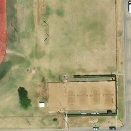 Sand Volleyball Court, Plainview, TX — aerial view