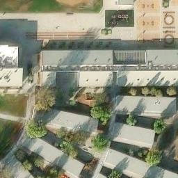 Sand Volleyball Court, Reseda, CA — aerial view