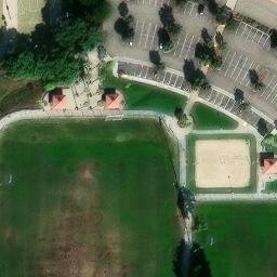 Sand Volleyball Court, Oxnard, CA — aerial view