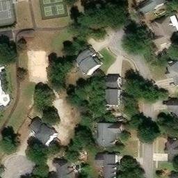 Sand Volleyball Court, SC — aerial view