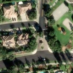 Sand Volleyball Court, La Verne, CA — aerial view