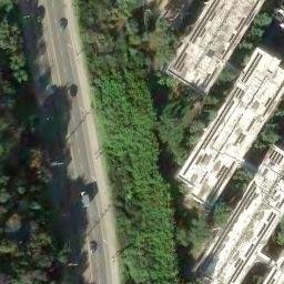 Sand Volleyball Court, Universal City, CA — aerial view