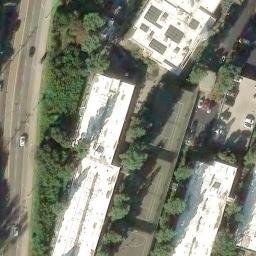 Sand Volleyball Court, Los Angeles, CA — aerial view