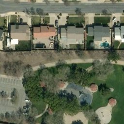 Sand Volleyball Court, Rancho Cucamonga, CA — aerial view