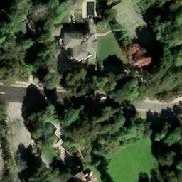 Sand Volleyball Court, South Pasadena, CA — aerial view