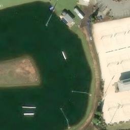 Sand Volleyball Court, Emerson, GA — aerial view