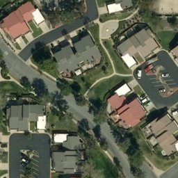 Sand Volleyball Court, Claremont, CA — aerial view
