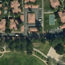 Sand Volleyball Court, Rancho Cucamonga, CA — aerial view