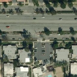 Sand Volleyball Court, Upland, CA — aerial view
