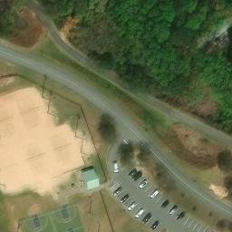 Sand Volleyball Court, GA — aerial view