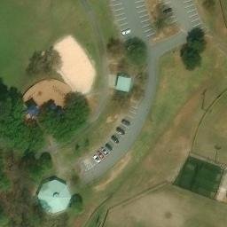 Sand Volleyball Court, GA — aerial view