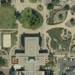 Pitzer Beach Volleyball Court — aerial view