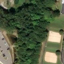 Sand Volleyball Court, SC — aerial view