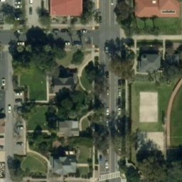Sand Volleyball Court, Claremont, CA — aerial view