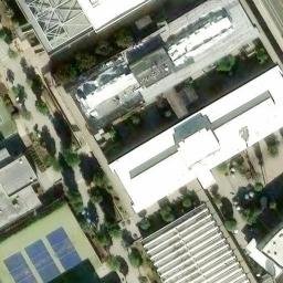 Sand Volleyball Court, Alhambra, CA — aerial view