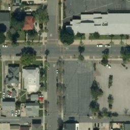 Sand Volleyball Court, Ontario, CA — aerial view