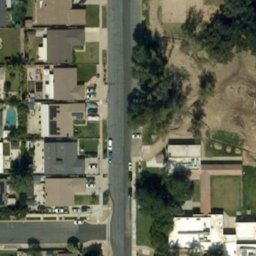Sand Volleyball Court, Ontario, CA — aerial view