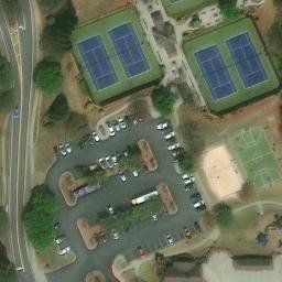 Sand Volleyball Court, Mulberry, GA — aerial view