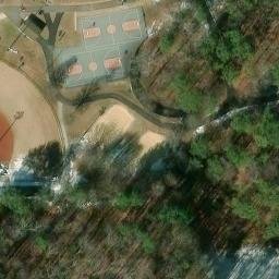 Sand Volleyball Court, Johns Creek, GA — aerial view
