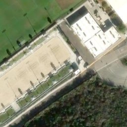Sand Volleyball Court, Walnut, CA — aerial view