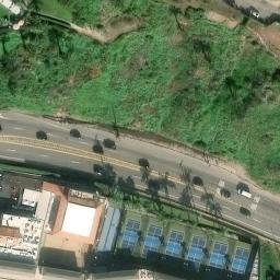 Sand Volleyball Court, Pacific Palisades, CA — aerial view