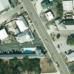 Sand Volleyball Court, Carolina Beach, NC — aerial view